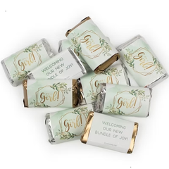 Baby Girl Botanicals Wrapped Hershey's Miniatures 1.25lb Bag - 68 pcs