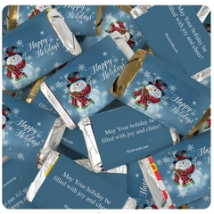 34 Pcs Christmas Candy Party Favors Hershey's Miniatures Chocolate - Snowman