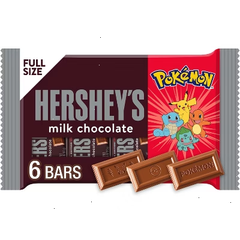 HERSHEY'S Milk Chocolate Standard Bar Candy with Pokémon Wrappers - 9.3oz/6pk