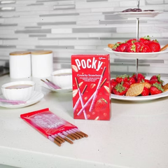 Glico Pocky Crunchy Strawberry Cream Covered Biscuit Sticks - 1.79oz