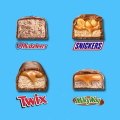 Snickers, Twix, Milky Way, & 3 Musketeers Minis Chocolate Candy Bars - 19.49oz Bulk Bag