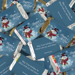34 Pcs Christmas Candy Party Favors Hershey's Miniatures Chocolate - Snowman