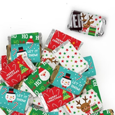 34 Pcs Christmas Candy Party Favors Hershey's Miniatures Chocolate - Santa, Reindeer & Snowman