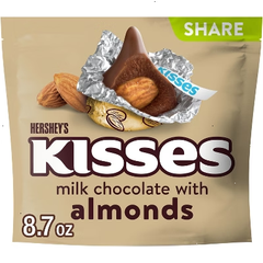 HERSHEY'S Kisses Milk Chocolate With Almonds Candy - 8.7oz