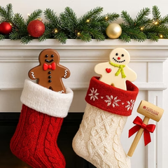 Sassy Little Southern Breakable Gingerbread Duo - Chocolate Filled with M&M’s + Wooden Mallet