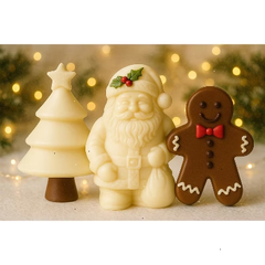 Sassy Little Southern Three-Pack Breakable Ghirardelli Chocolate Christmas Trio – Filled with M&M’s – Wooden Mallet