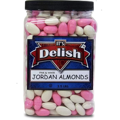 Pink and White Jordan Almonds Mix by It's Delish, 3.5 lbs Jumbo Container
