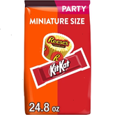 Reese's, Kit Kat, HERSHEY'S Miniatures Assorted Milk Chocolate Candy - 24.8oz