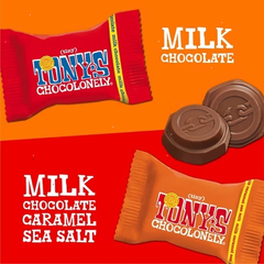 Tony's Chocolonely Milk & Milk Caramel Sea Salt Pouch Chocolate - 4.4oz