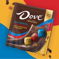 Dove Milk Chocolate, Dark Chocolate, and Chocolate & Caramel Candy Variety Bag 14.08oz