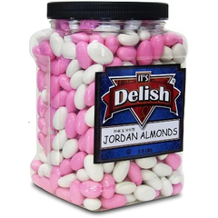 Pink and White Jordan Almonds Mix by It's Delish, 3.5 lbs Jumbo Container