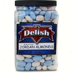 Blue and White Jordan Almonds Mix by It's Delish, 3.5 lbs Jumbo Container