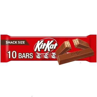 Kit Kat Milk Chocolate Wafer Snack Size Candy Bars - 4.9oz/10ct