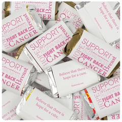 34 Pcs Breast Cancer Awareness Candy Hershey's Miniatures Chocolate - Pink