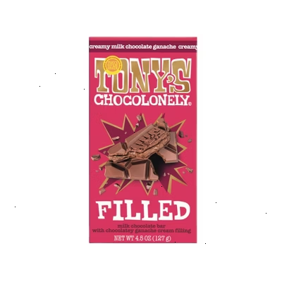 Tony's Chocolonely Creamy Chocolate Ganache Filled Bar Chocolate - 4.5oz