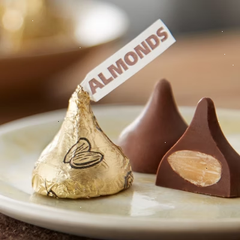 HERSHEY'S Kisses Milk Chocolate With Almonds Candy - 8.7oz
