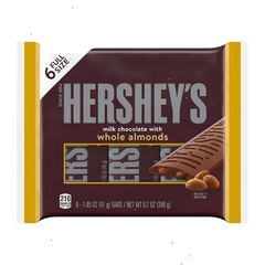 Hershey's Milk Chocolate with Almonds Candy Bars - 6ct