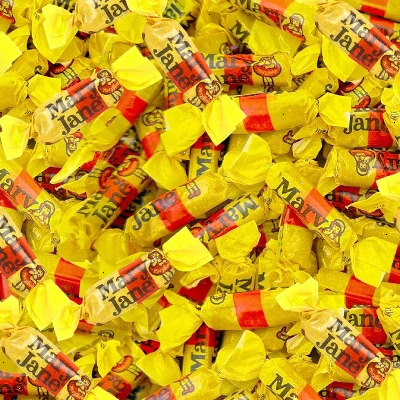 Mary Jane Bite Size Classic Peanut Butter Flavored Taffy Candy 1 LB Gluten Free