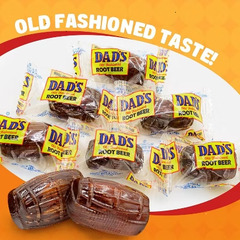 DAD'S Root Beer Barrel Hard Candy 1LB Original Flavor Old Fashioned Candy - Bulk Packaging