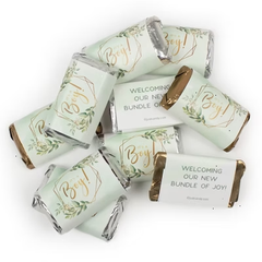Baby Boy Botanicals Wrapped Hershey's Miniatures 1.25lb Bag - 68 pcs