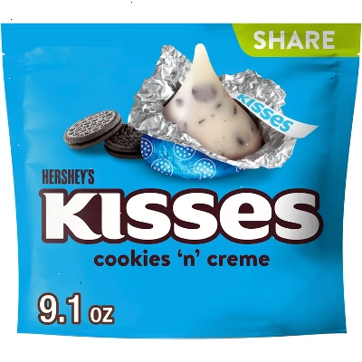 HERSHEY'S Kisses Cookies 'N' Creme Chocolate Candy - 9.1oz
