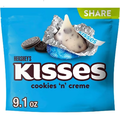 HERSHEY'S Kisses Cookies 'N' Creme Chocolate Candy - 9.1oz