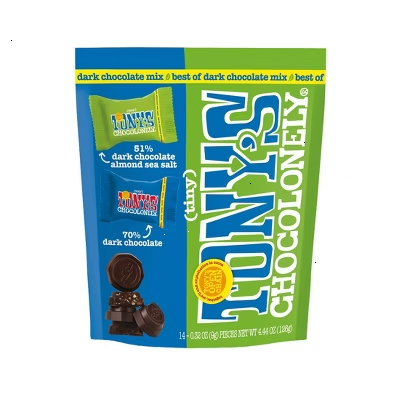 Tony's Chocolonely Best of Dark Mix Pouch Chocolate - 4.44 oz
