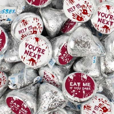 170 Pcs Halloween Party Candy Chocolate Hershey's Kisses (1.7lb) - Bloody