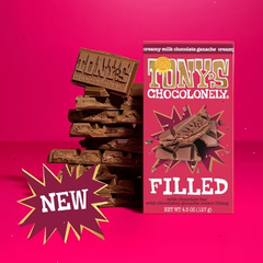 Tony's Chocolonely Creamy Chocolate Ganache Filled Bar Chocolate - 4.5oz