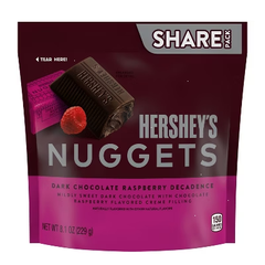 HERSHEY'S Nuggets Dark Chocolate Raspberry Decadence Candy - 8.1oz