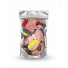 BUBS Swedish Candy Mix - Sweet & Sour Swedish Gummies- Vegan and Gluten Free - Big Skulls, Diamonds, Logs & More - 0.5LB