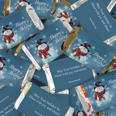34 Pcs Christmas Candy Party Favors Hershey's Miniatures Chocolate - Snowman
