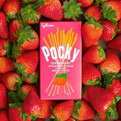 Glico Pocky Strawberry Cream Covered Biscuit Sticks - 1.41oz