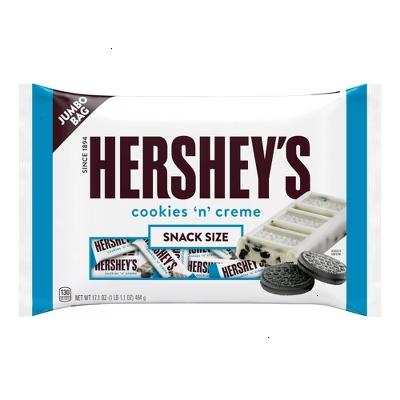 Hershey's Snack Size Cookies 'N' Creme Bars - 34.2oz/2ct
