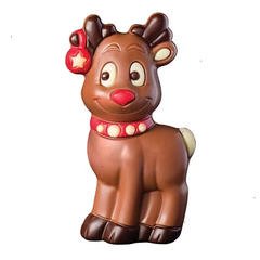Weibler Hollow Chocolate Santa & Reindeer Tote Gift Box 5.29 Oz. (150 g.)