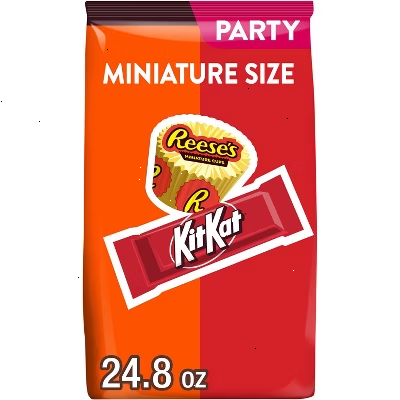 Reese's, Kit Kat, HERSHEY'S Miniatures Assorted Milk Chocolate Candy - 24.8oz