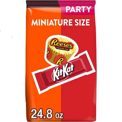 Reese's, Kit Kat, HERSHEY'S Miniatures Assorted Milk Chocolate Candy - 24.8oz
