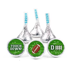 85 Pcs Football Party Candy Chocolate Hershey's Kisses Bulk (13.6oz) Touchdown