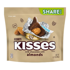 HERSHEY'S Kisses Milk Chocolate With Almonds Candy - 8.7oz