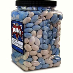 Blue and White Jordan Almonds Mix by It's Delish, 3.5 lbs Jumbo Container