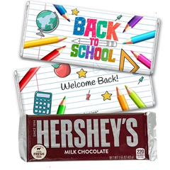 12 Pcs Back to School Candy Hershey's Chocolate Bars by Just Candy - No Assembly Required
